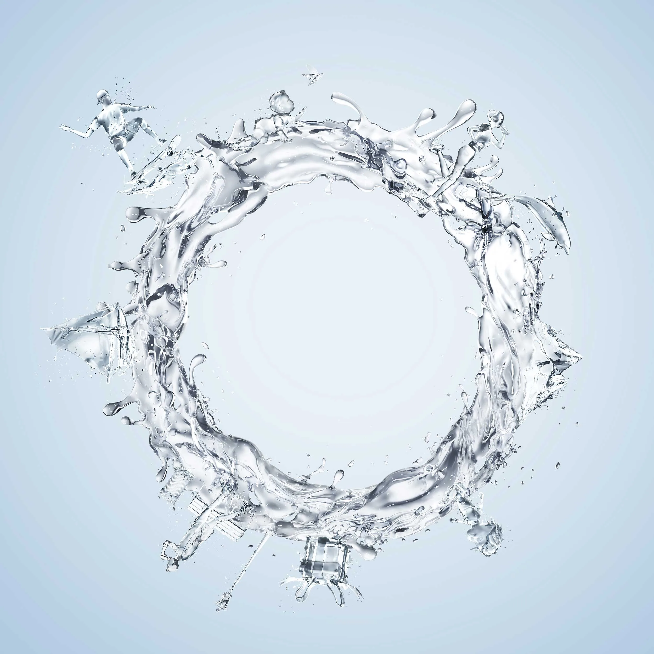 HAYAT SU —  campaign, Retouch/3D finishing by Matte-Studio