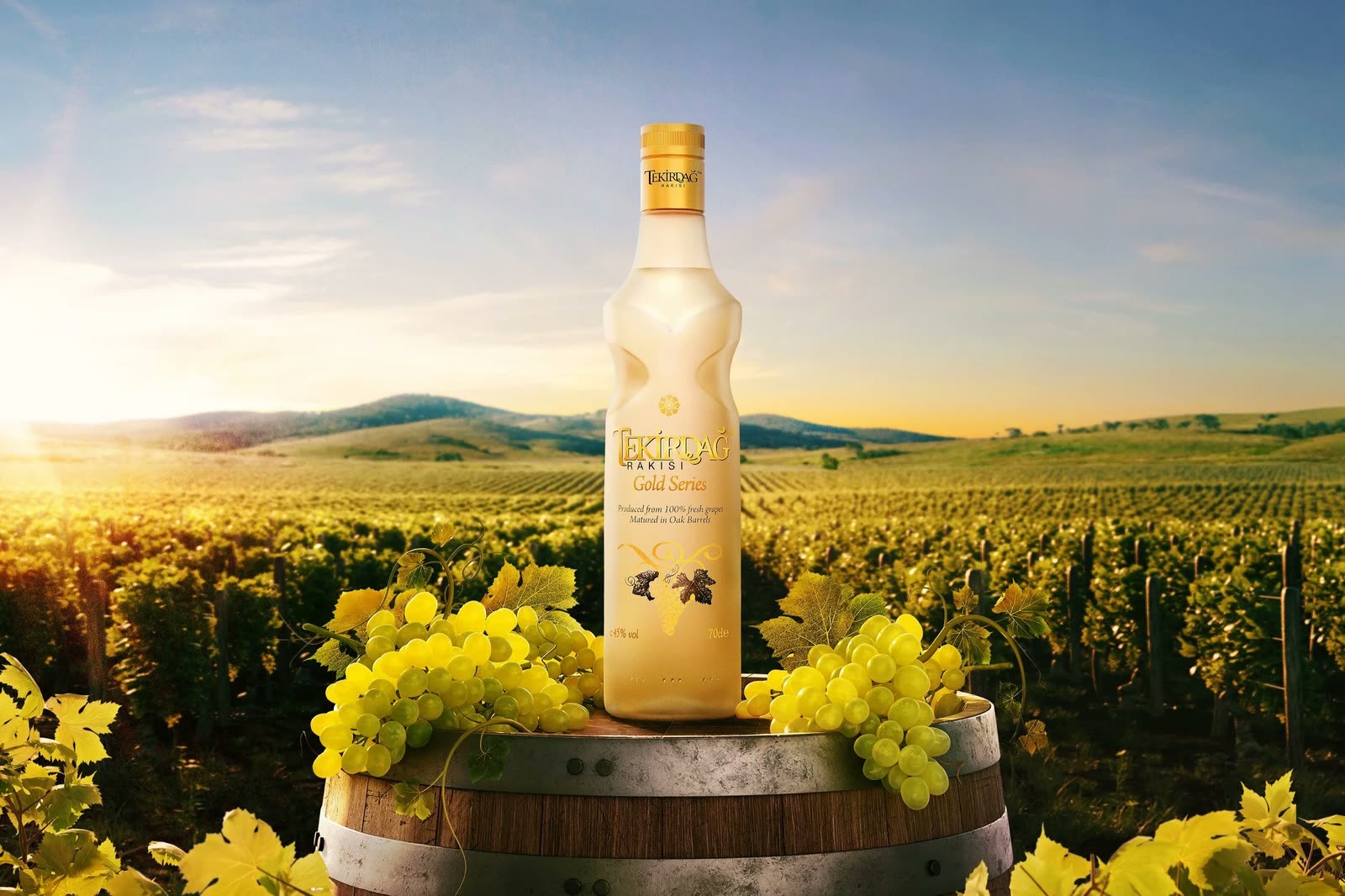TEKIRDAG RAKI — food & drink campaign, Retouch/3D finishing by Matte-Studio